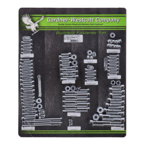 Builders fastener set. Polished chrome allen