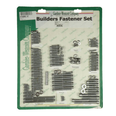 Builders fasteners set. Chrome allen