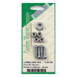 License plate to bracket mount kit. Chrome. Lock nuts