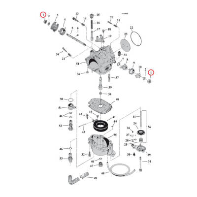 S&S, nut, throttle shaft