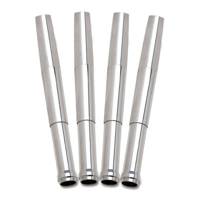 JIMS, billet A Cut Above aluminum pushrod cover kit. Chr.