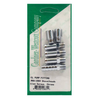 Gardner-Westcott, oil pump line fitting kit. Chrome