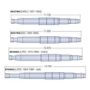 Andrews, 4-speed transmission mainshaft