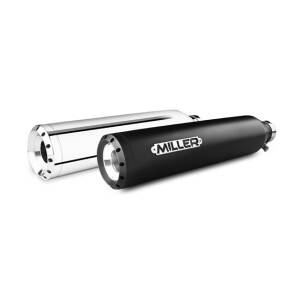 Miller, Independence slip-on mufflers. Euro 4. Matte black