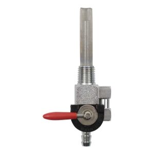 RED HANDLE PETCOCK, DOWN OUTLET