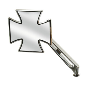 Maltese cross mirror, left slotted stem