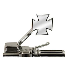 Maltese cross mirror, right slotted stem