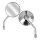 4" round custom mirror, right, 10mm. Chrome