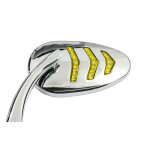 LED billet turn signal mirror set. Chrome