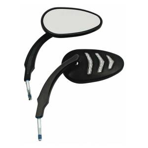 LED billet turn signal mirror set. Black