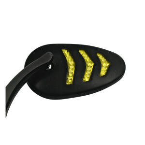 LED billet turn signal mirror set. Black