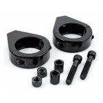 Smooth edge fork mount clamp kit. 49mm. Black