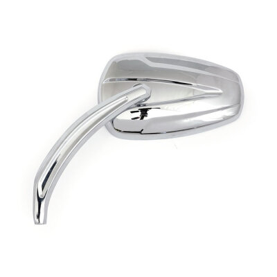 Slipstream mirror set. curved stem, chrome