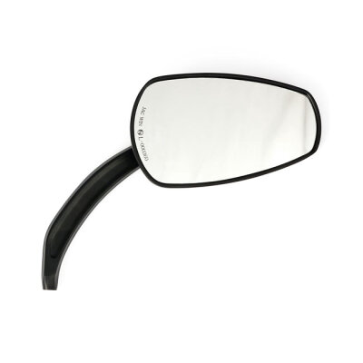 Slipstream mirror set. curved stem, black