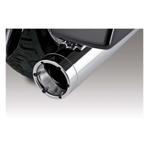 Vance & Hines, Repl. end cap monster round. chrome
