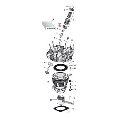 Lower valve spring collar set. steel. std