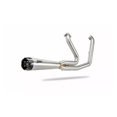 Zard, M8 Softail 2-1 Short Cone exhaust system. Plain