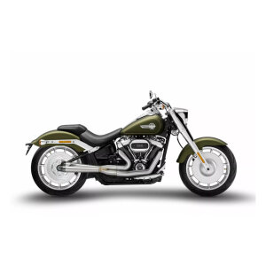 Zard, M8 Softail 2-1 Short Cone exhaust system. Plain