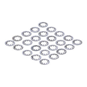 Zinc int. lockwasher, #8 - 25 pack