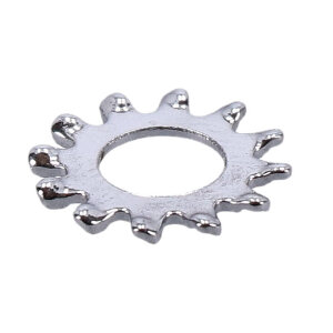 Chrome external lockwasher, #10 - 25 pack