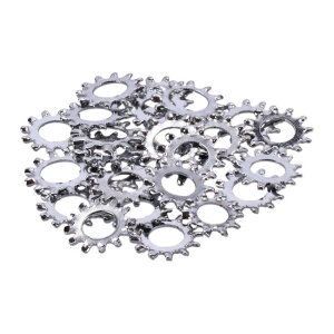 Chrome external lockwasher, #10 - 25 pack