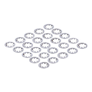 Chrome ext. lockwasher, #10 - 25 pack