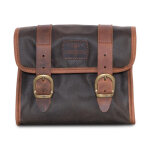 Longride, Mini waxed cotton saddlebag. Khaki