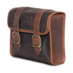 Longride, Mini waxed cotton saddlebag. Khaki