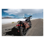 Longride, Old Chopper waxed cotton saddlebag. Marron Brown