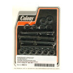 Colony, sprocket cover mount kit. Black parkerized