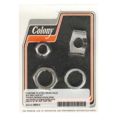 Colony rear axle nut & lock kit