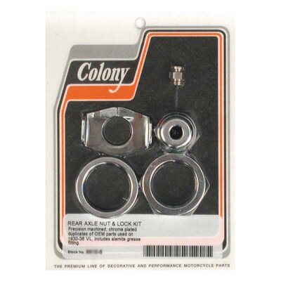 Colony rear axle nut & lock kit