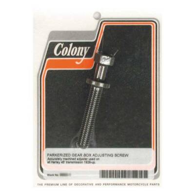 Colony, transmission adjuster bolt. Black parkerized