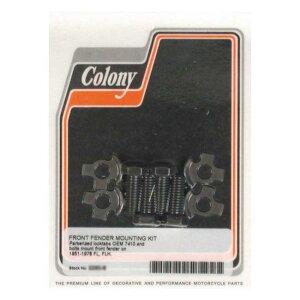 Colony, front fender mount kit. Parkerized