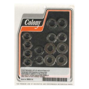 Colony, floorboard stud mount kit. Black