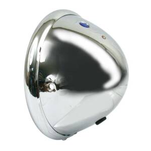 Bates style 5-3/4" head lamp, shell only. Chrome