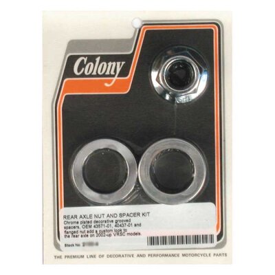 COLONY V-ROD AXLE NUT & SPACER KIT