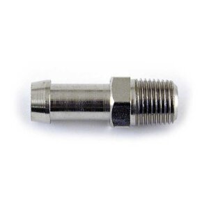 Oil line fitting, straight. Zinc