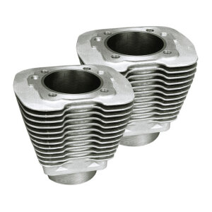 S&S, 3-5/8" big bore Evo cylinder set. Silver