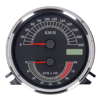 FL speedo/tachometer, 00-03 face, black. Electronic drive