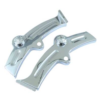Softail swingarm covers slotted. Chrome
