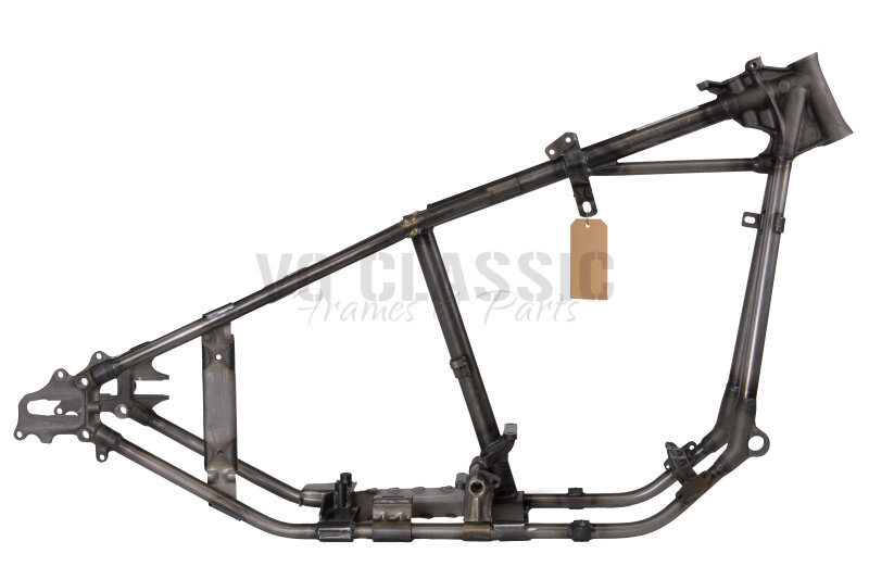 1937er Knucklehead/Big Twin Flathead "Straightleg" Starrrahmen, Rake 25°, ersetzt OEM 2801-36