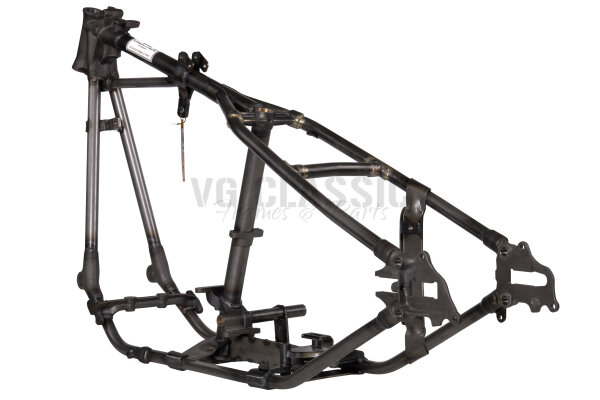 1937er Knucklehead/Big Twin Flathead "Straightleg" Starrrahmen, Rake 25°, ersetzt OEM 2801-36