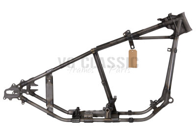 1937er Knucklehead/Big Twin Flathead "Straightleg" Starrrahmen, Rake 25°, ersetzt OEM 2801-36