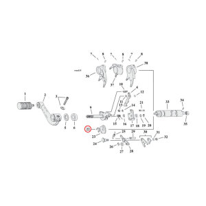 Retaining ring, clutch release lever stud | Lieferumfang:...