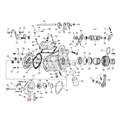 Retaining ring, clutch release lever stud | Lieferumfang: Nur ein Teil des abgebildeten Artikels.