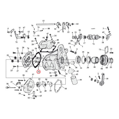 Retaining ring, transm. main/countershaft bearing | Lieferumfang: Nur ein Teil des abgebildeten Artikels.