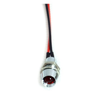 Custom LED indicator light. 1/4", red