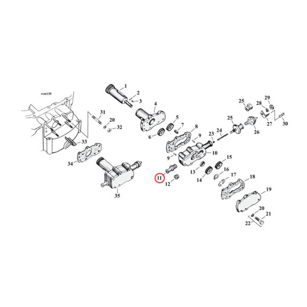 Oil line fitting, straight. Chrome | Lieferumfang: Nur ein Teil des abgebildeten Artikels.