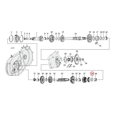 Thrust washer, countershaft 1st gear .025" | Lieferumfang: Nur ein Teil des abgebildeten Artikels.